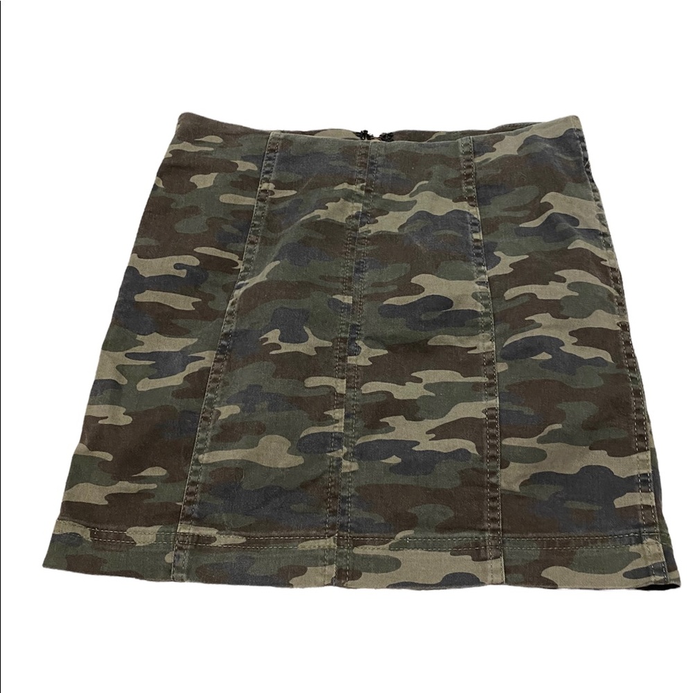 Free People Camo Mini Skirt